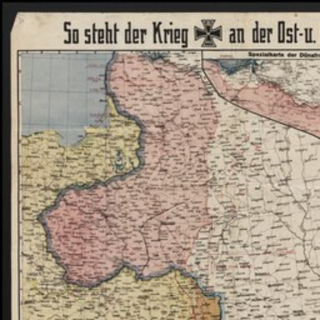 Eine gerahmte Karte von Deutschland mit Text darauf.