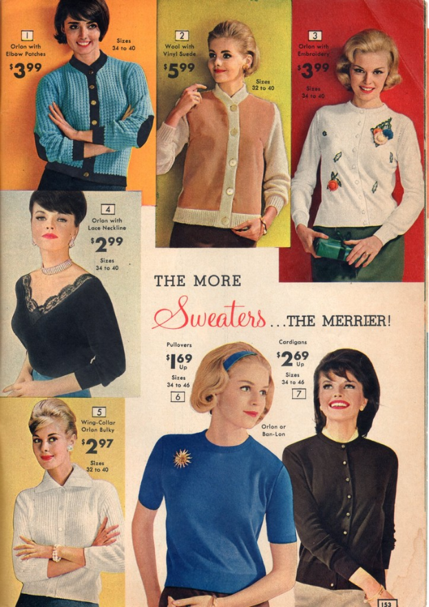 Ein Collage-Bild mit verschiedenen Bildern von Frauen in unterschiedlichen Kostümen, jedes begleitet von Text und Dollar-Beträgen.