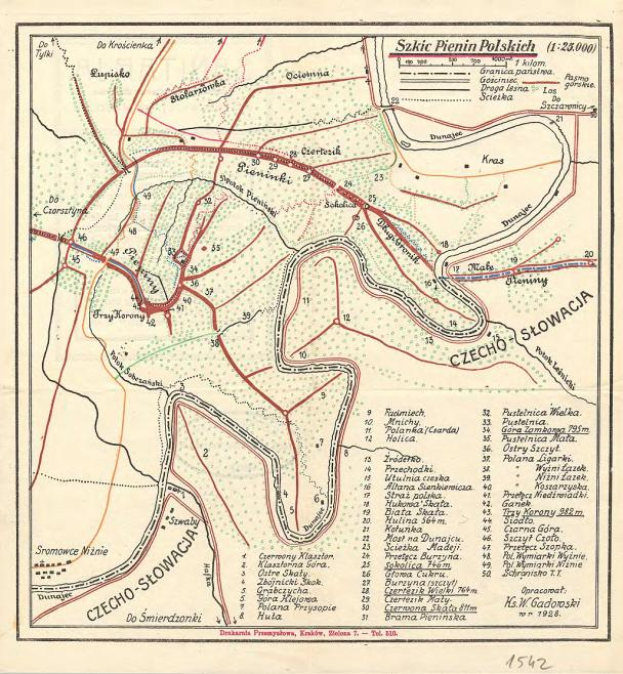 Ein altes Stadtplan von Szczecin, Polen, das Bahnstrecken, Straßen, Gebäude und Sehenswürdigkeiten zeigt.