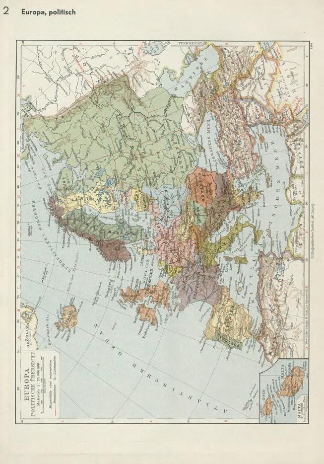 Alte 19. Jahrhundert-Karte von Europa, die politische Grenzen zeigt, auf Papier gedruckt mit Text oben und unten.